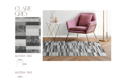 Alfombra Textil Antimanchas Claire Grey